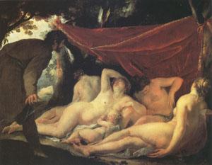 BLANCHARD, Jacques Venus and the Graces Surprised by a Mortal (mk05) oil painting image